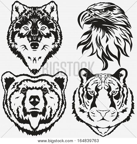 450x470 Tiger Eagle Wolf Bear Logo Vector Amp Photo Bigstock