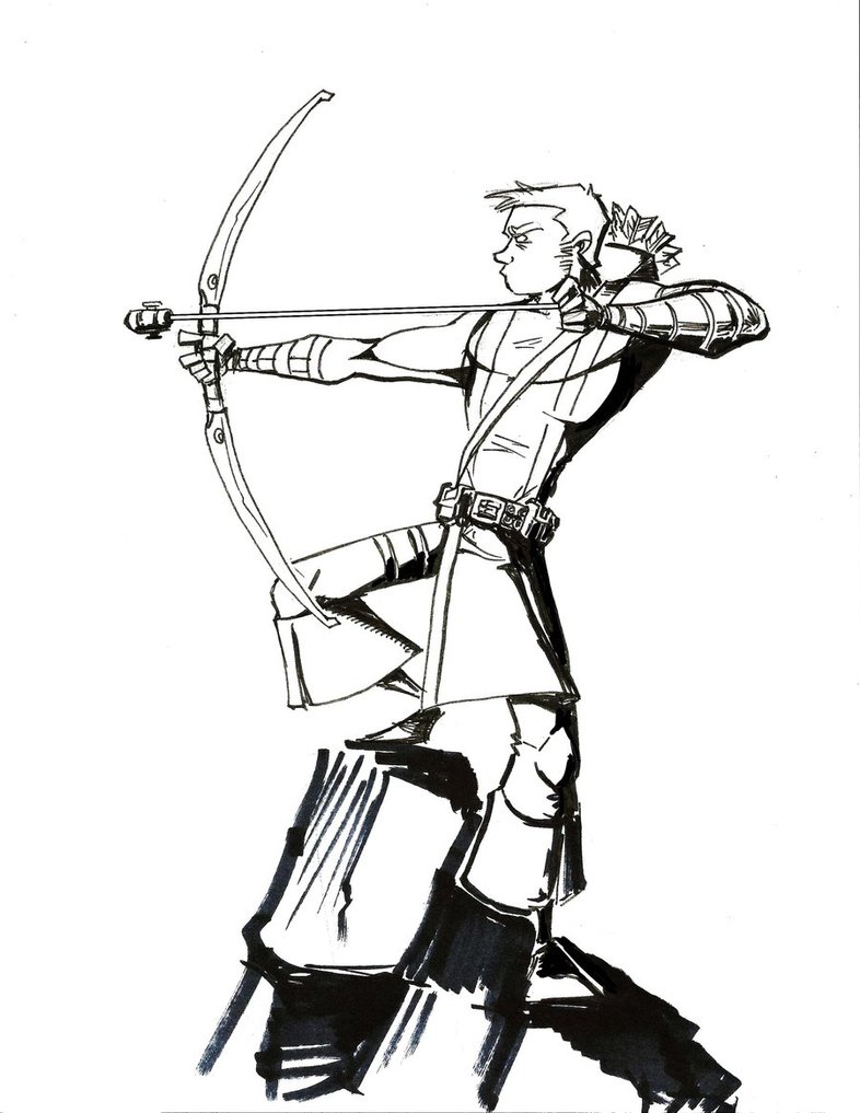 786x1017 Hawkeye Sketch By Honez