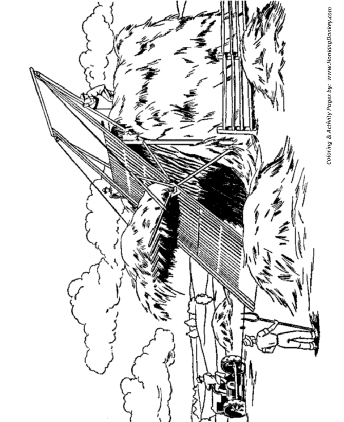 670x820 Farm Equipment Coloring Pages Printable Farmer On A Hay Lift