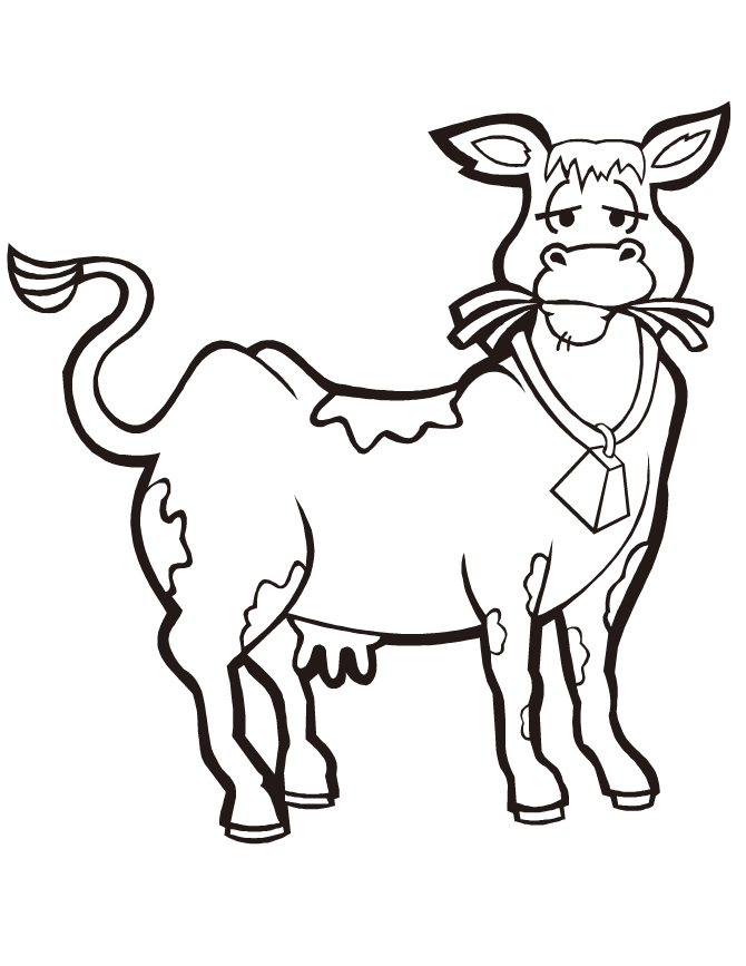 670x867 Cute Cow Coloring Pages