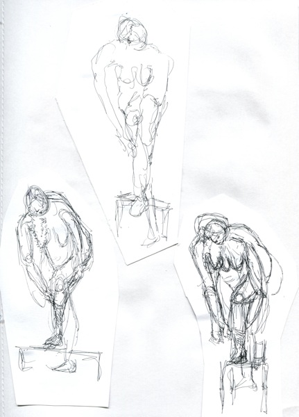 431x600 Life Drawing Woman Walking Slowly