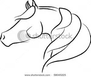300x255 Horse Head Outline Drawings