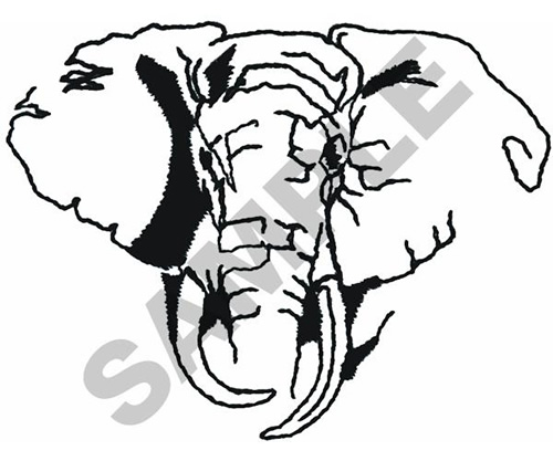 500x417 Elephant Head Outline Embroidery Design From Great Notions Grand