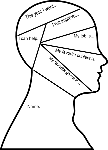 432x599 Head Outline Goal Setting Clip Art