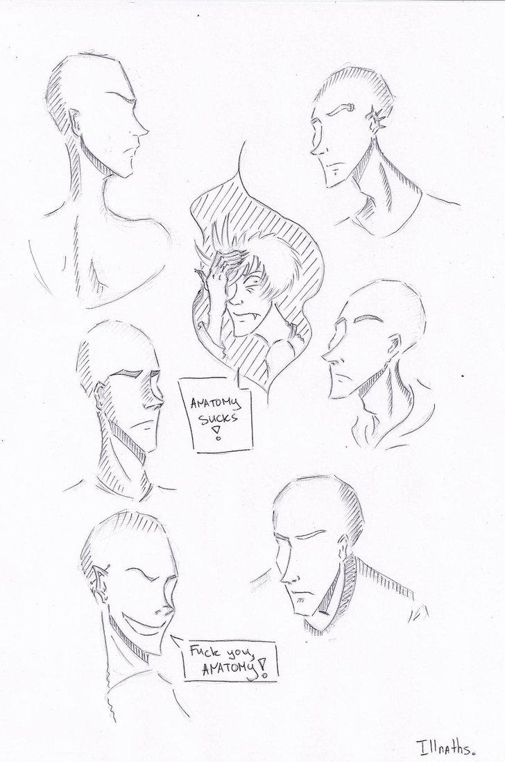 728x1098 Anatomy. Head Positions. By Illnaths