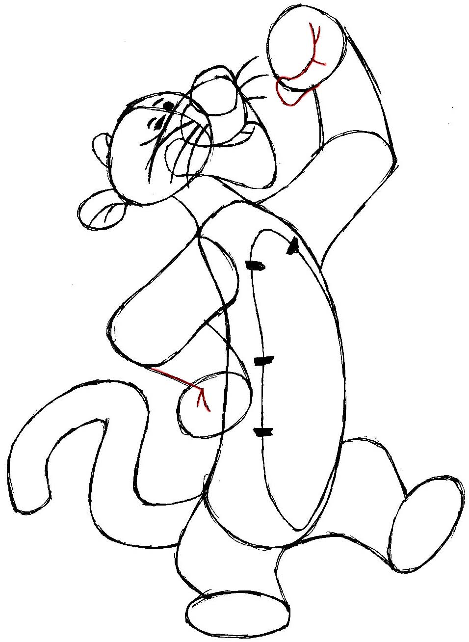 956x1308 How Draw Tigger From Winnie The Pooh With Easy Steps How