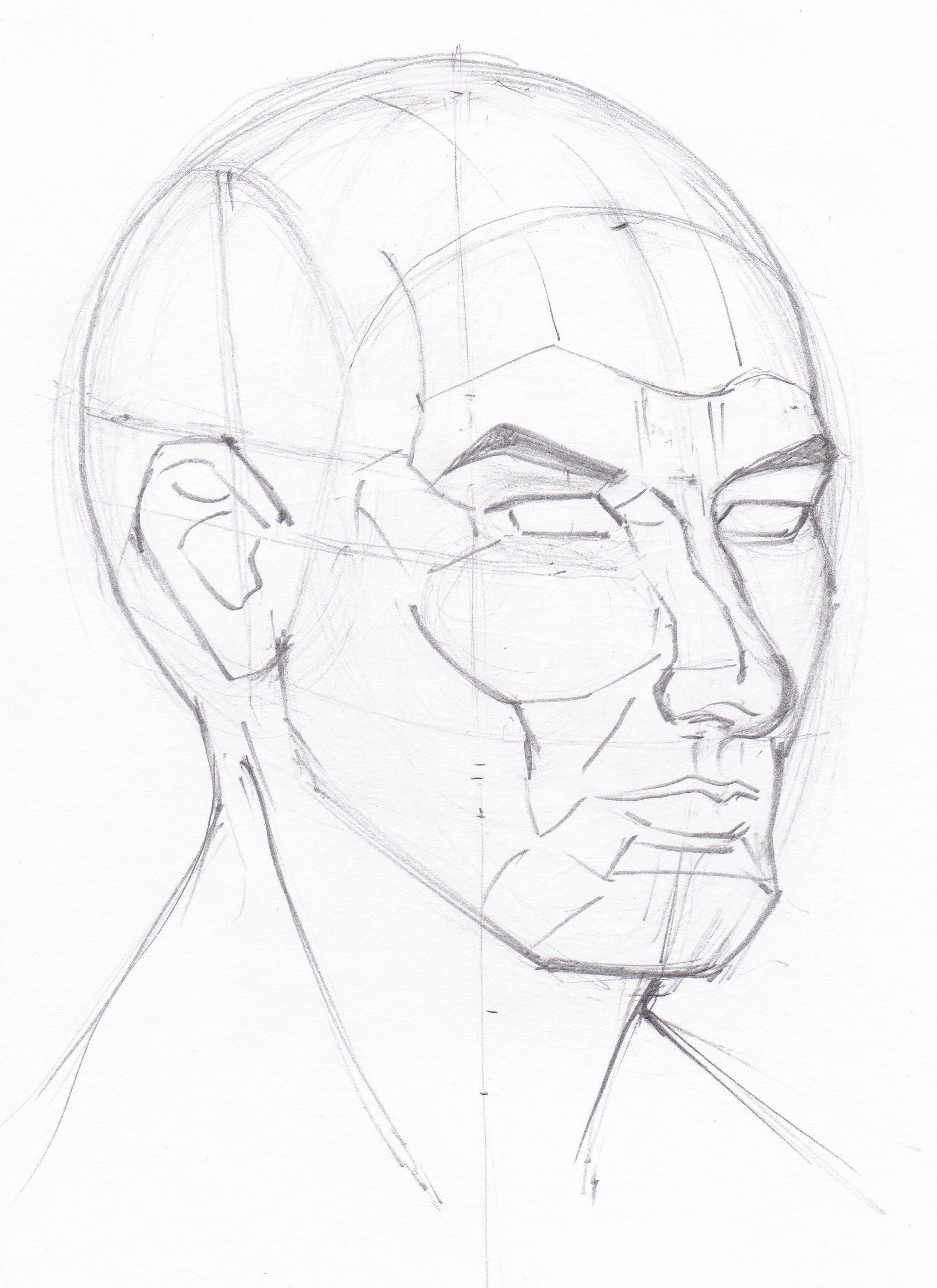 1764x2424 Face Structure Drawing Sketch