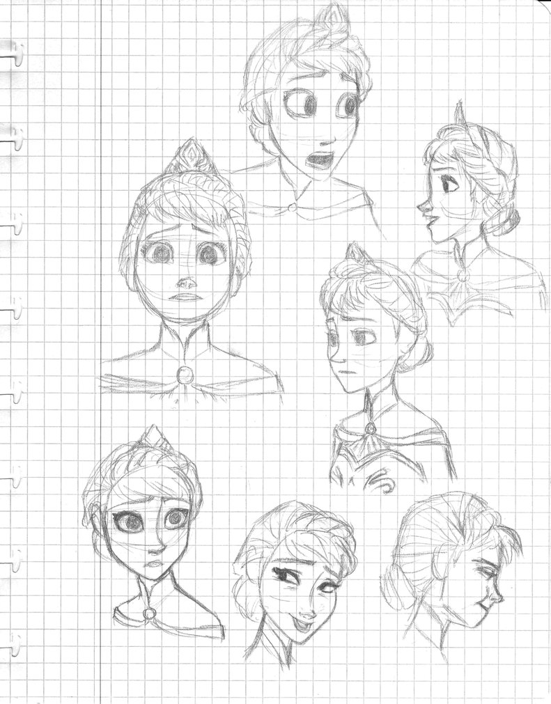 791x1011 Character Studydrawing Practice Elsa By Dkettchen