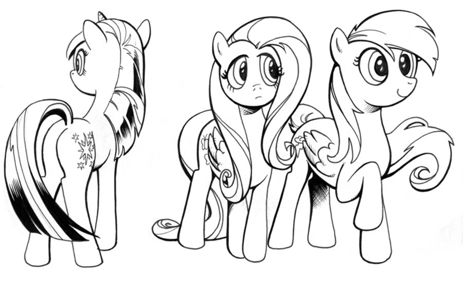 900x551 Ink Studies, My Little Pony By Andypriceart
