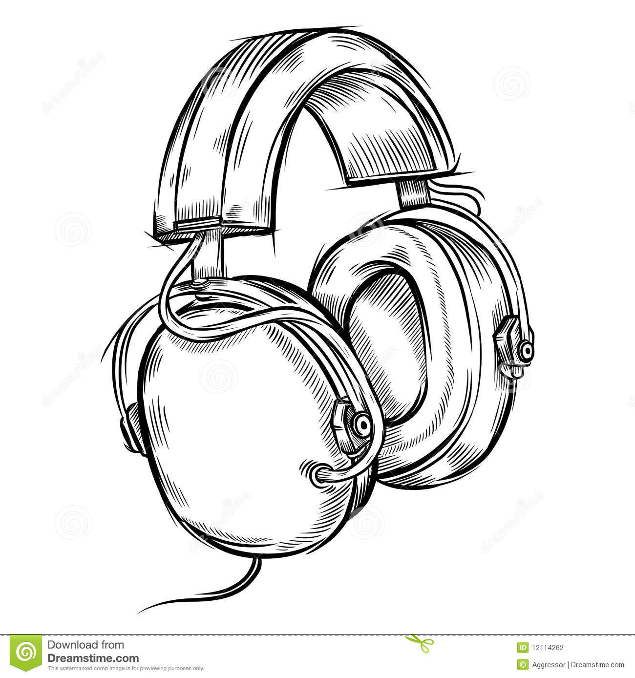 1300x1388 Graffiti Headphones Drawing