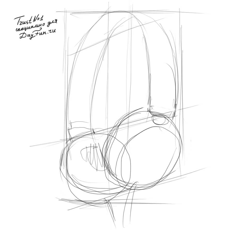 1000x1000 How To Draw Headphones Step By Step
