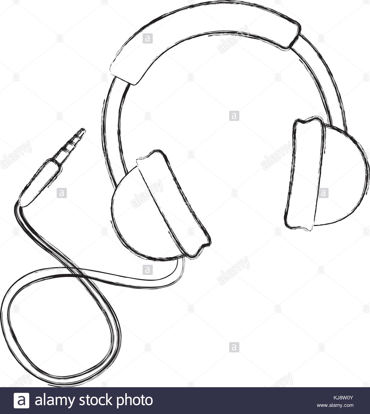 1240x1390 Sketch Draw Headphones Cartoon Stock Vector Art Amp Illustration