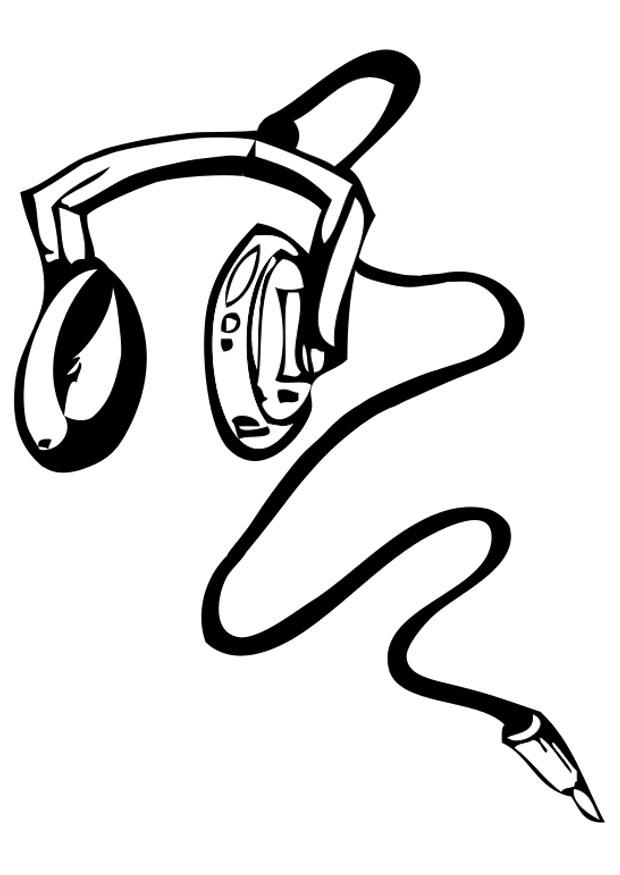 620x875 Coloring Page Headphones