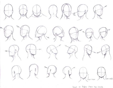 474x369 Drawing Manga Heads From Different Angles