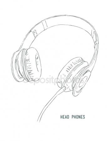342x450 Sketch Style Vector Headphones Stock Vector Kirpmun@hotmail