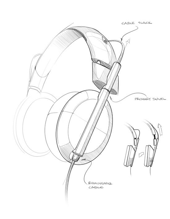 550x711 Drawing Electronics Headphones Sketch Sketches