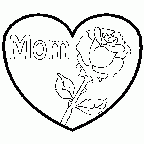 550x550 Heartsnd Roses Coloring Pages Mother's Day Rosend