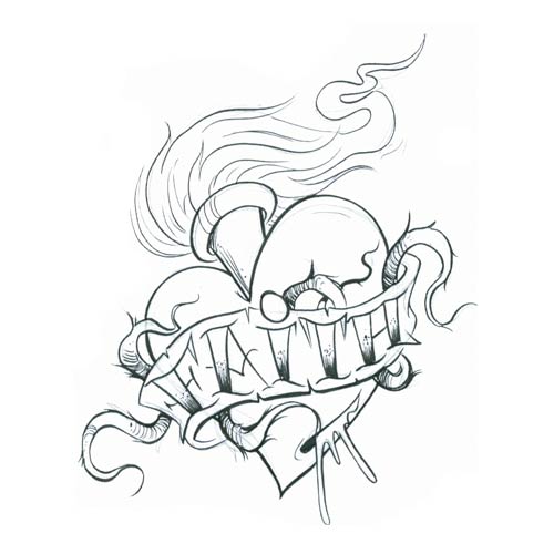 500x500 Heart With Faith Banner Tattoo Design