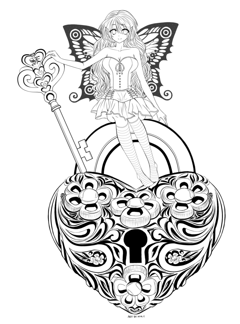 770x1038 Key To My Heart [Lineart