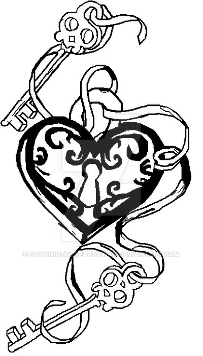 400x699 My Key Heart Design In B And W By Dancingthetearsaway