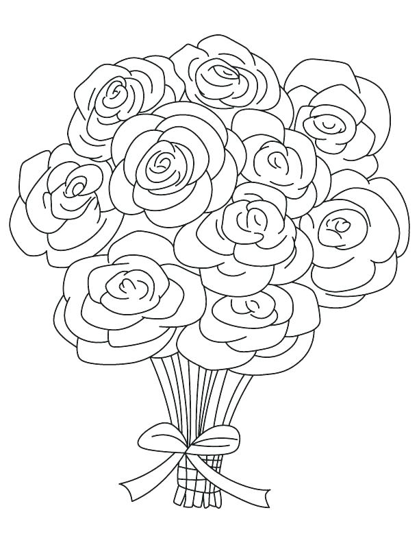 612x792 Coloring Pages Roses And Hearts Amazing Rose Drawing Coloring Page