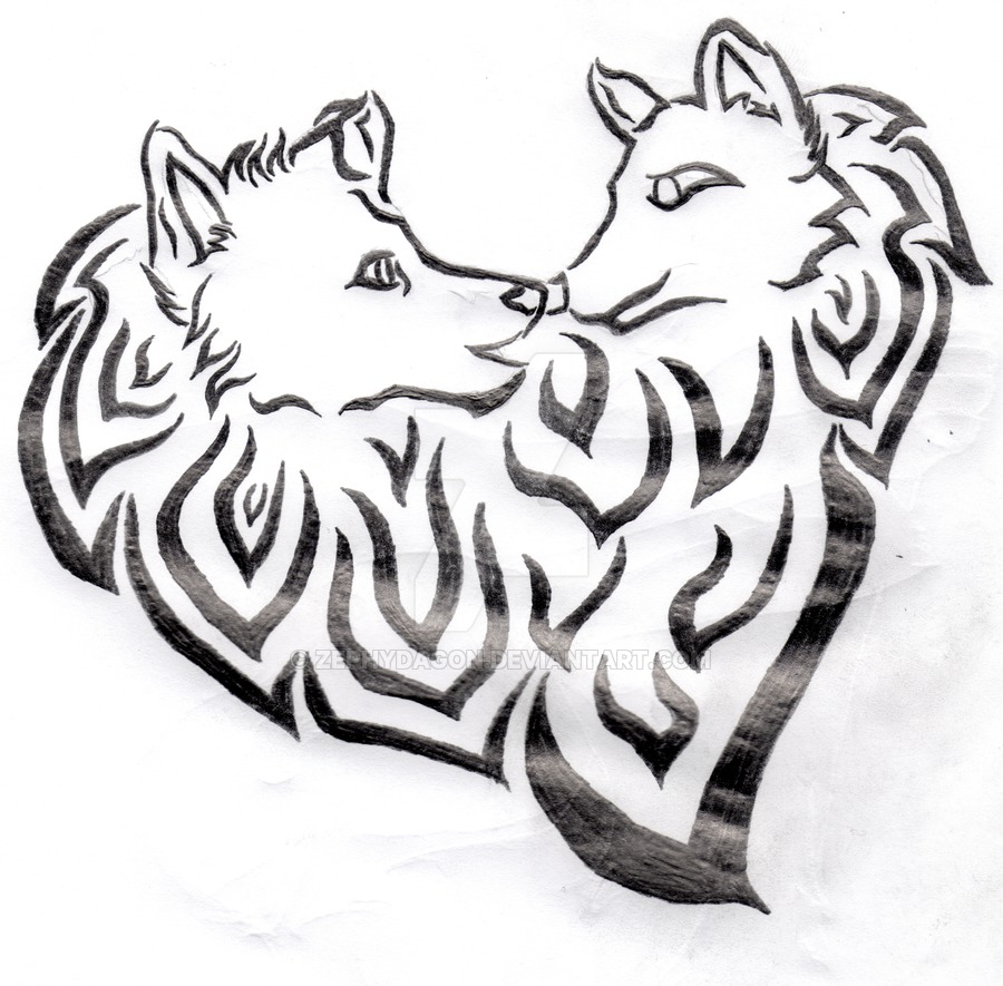 900x885 Wolf Heart By Zephydagon