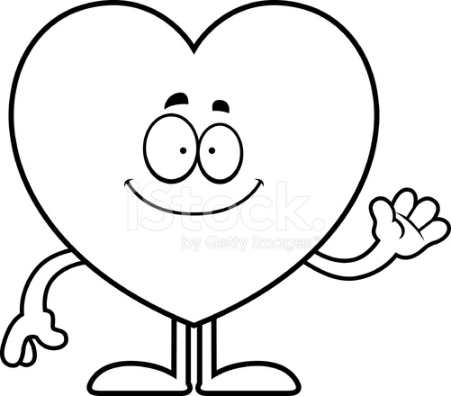 501x440 Cartoon Heart Waving Stock Vector