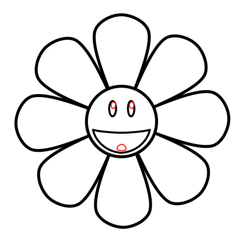 500x495 Drawing A Cartoon Sunflower