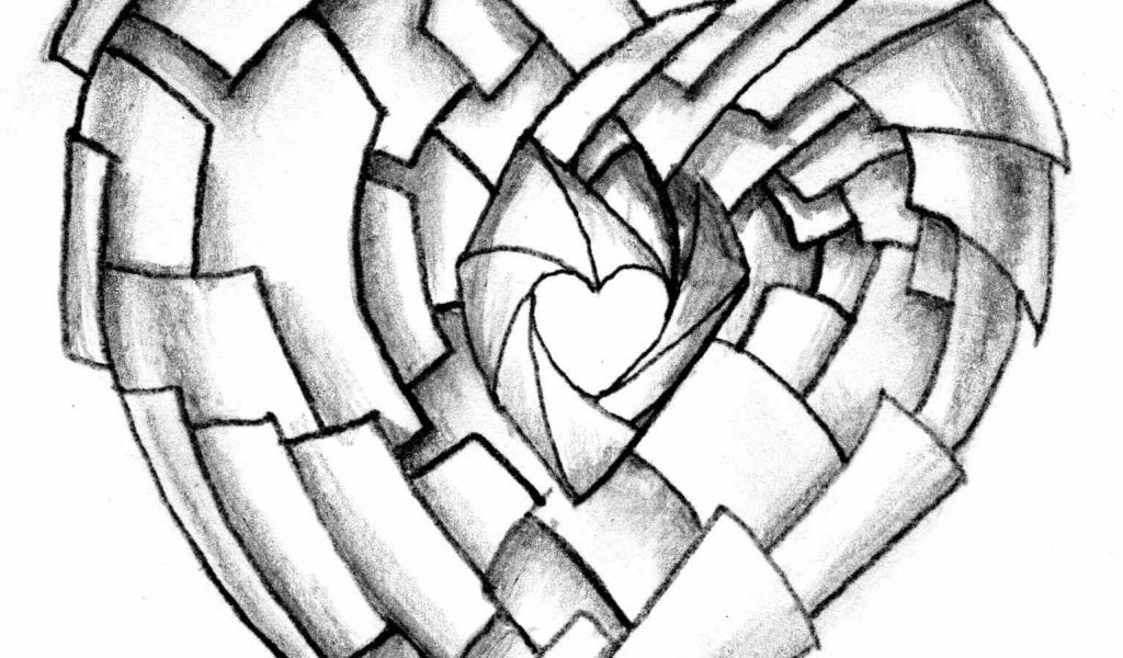 1024x600 Graffiti Roses Black And White Black And White Rose Heart Drawing