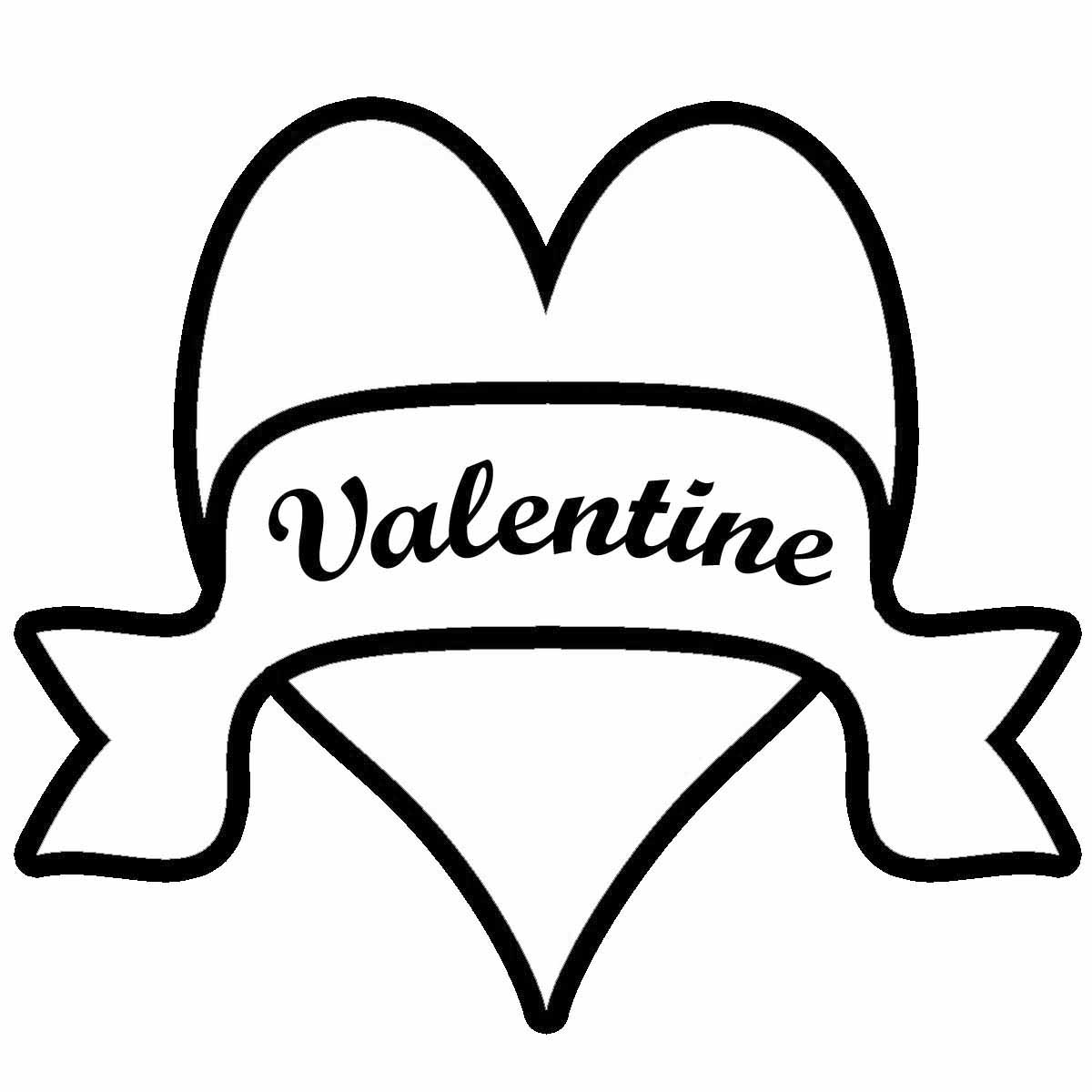 1200x1200 Valentine Heart Clipart Black And White