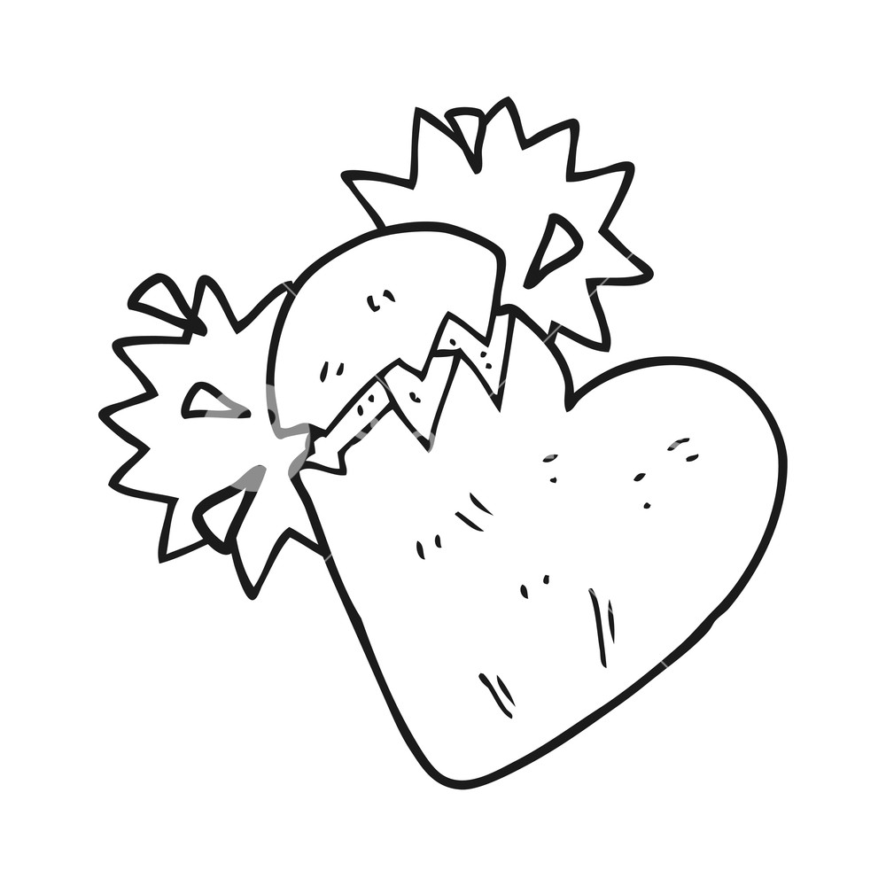 1000x1000 Freehand Drawn Black And White Cartoon Broken Heart Royalty Free