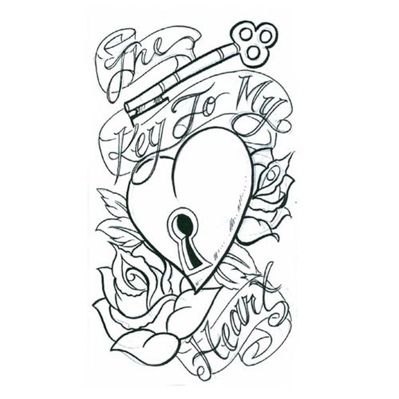 800x800 Key To My Heart Tattoo Design