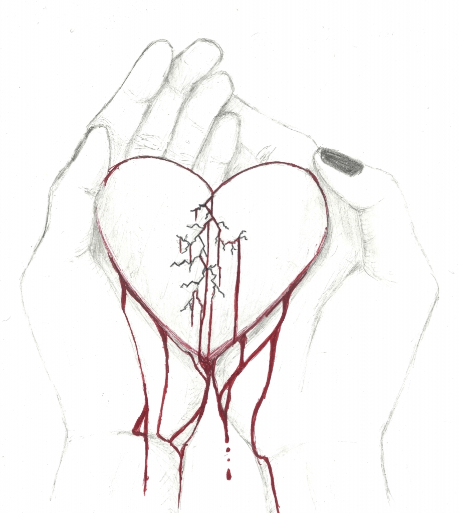 916x1024 Broken Heart Drawings