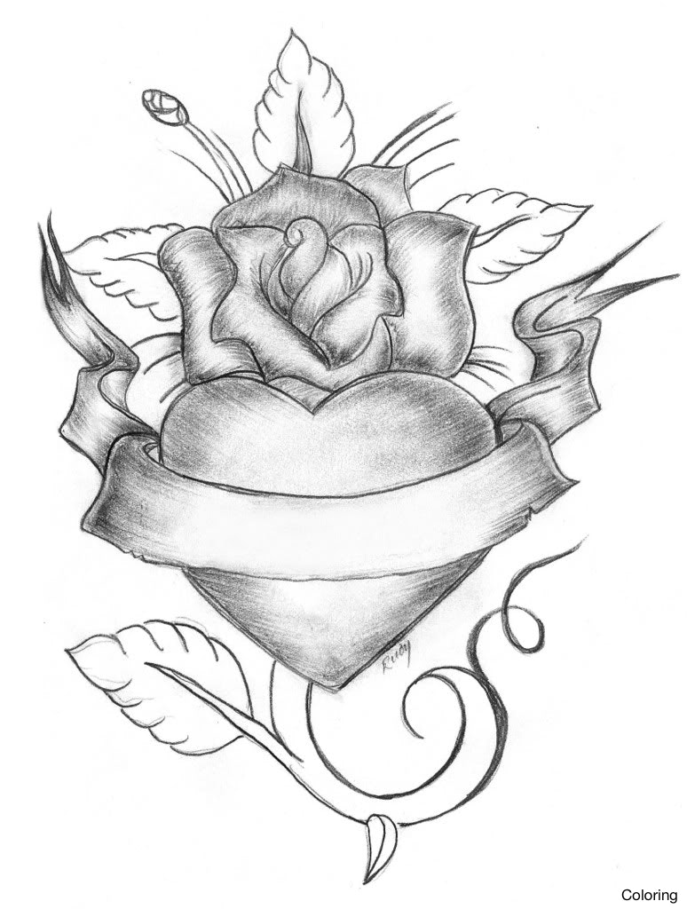774x1024 Flowers And Heart Drawings Flower Drawing Of Hearts Clipart Best 1