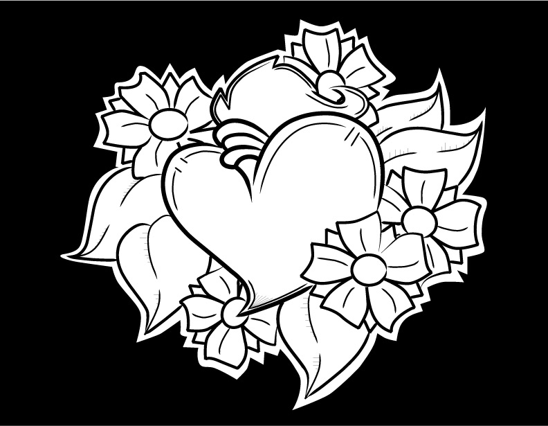 792x615 Heart With Flowers By Gwaraddict