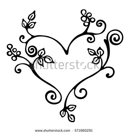 450x470 Drawn Decoration Heart