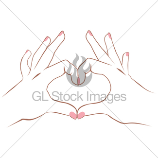 325x325 Man Heart Shape Symbol Hands Gl Stock Images
