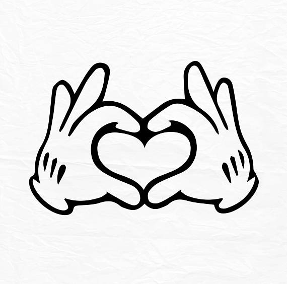 570x564 Glove Mouse Hand Heart Love Design Love Svg Disney Heart