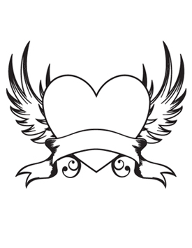 275x355 Heart With Wings Clipart