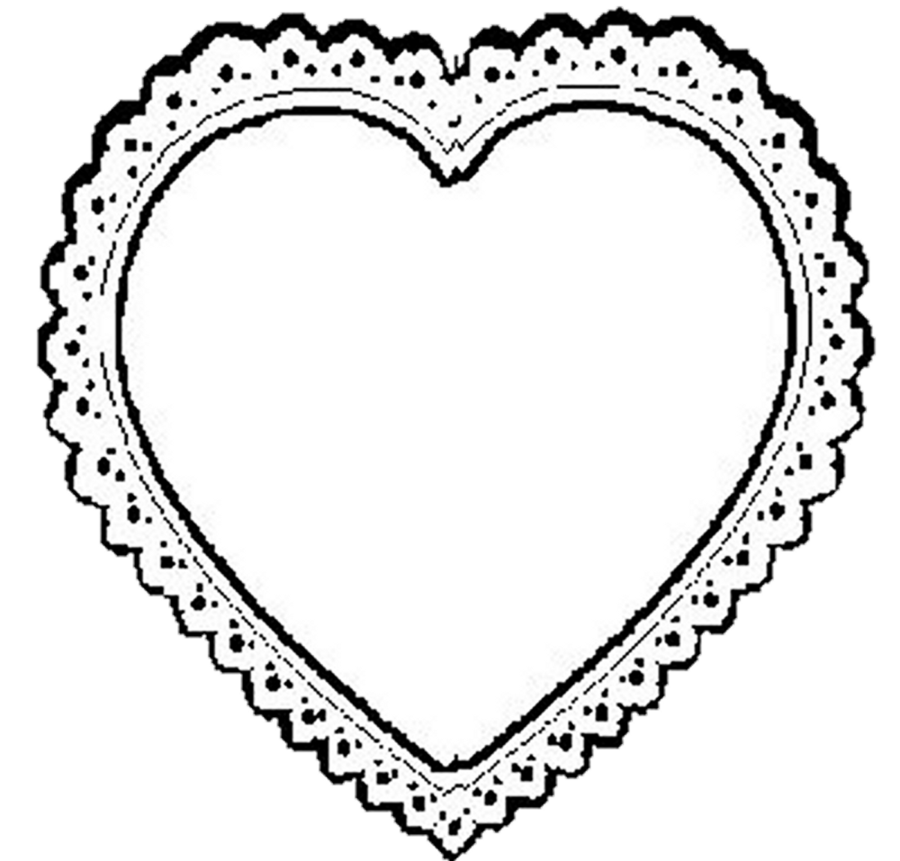 900x861 Lace Heart Clipart