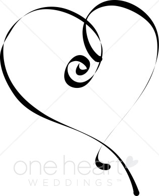 315x388 Calligraphy Heart Clipart