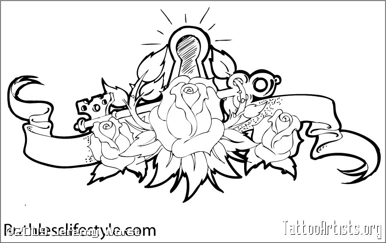 789x498 Lock And Key Tattoo Outline By Heykristinamaria