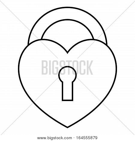 450x470 Heart Lock Icon. Outline Vector Amp Photo Bigstock