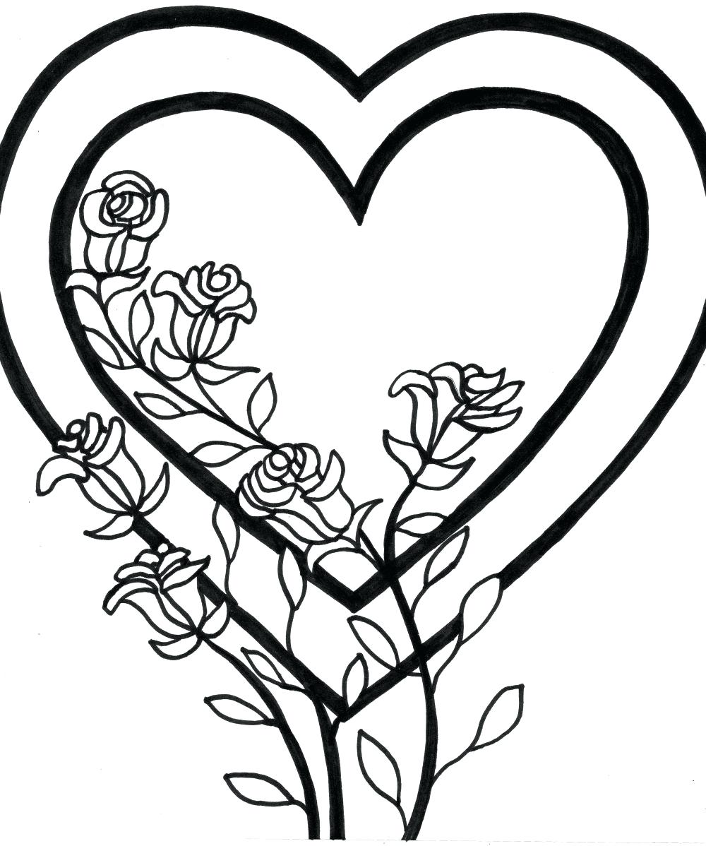 1000x1198 Coloring Coloring Pages Of Hearts Free Printable Heart For Kids