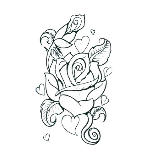 500x500 Rose Outlines