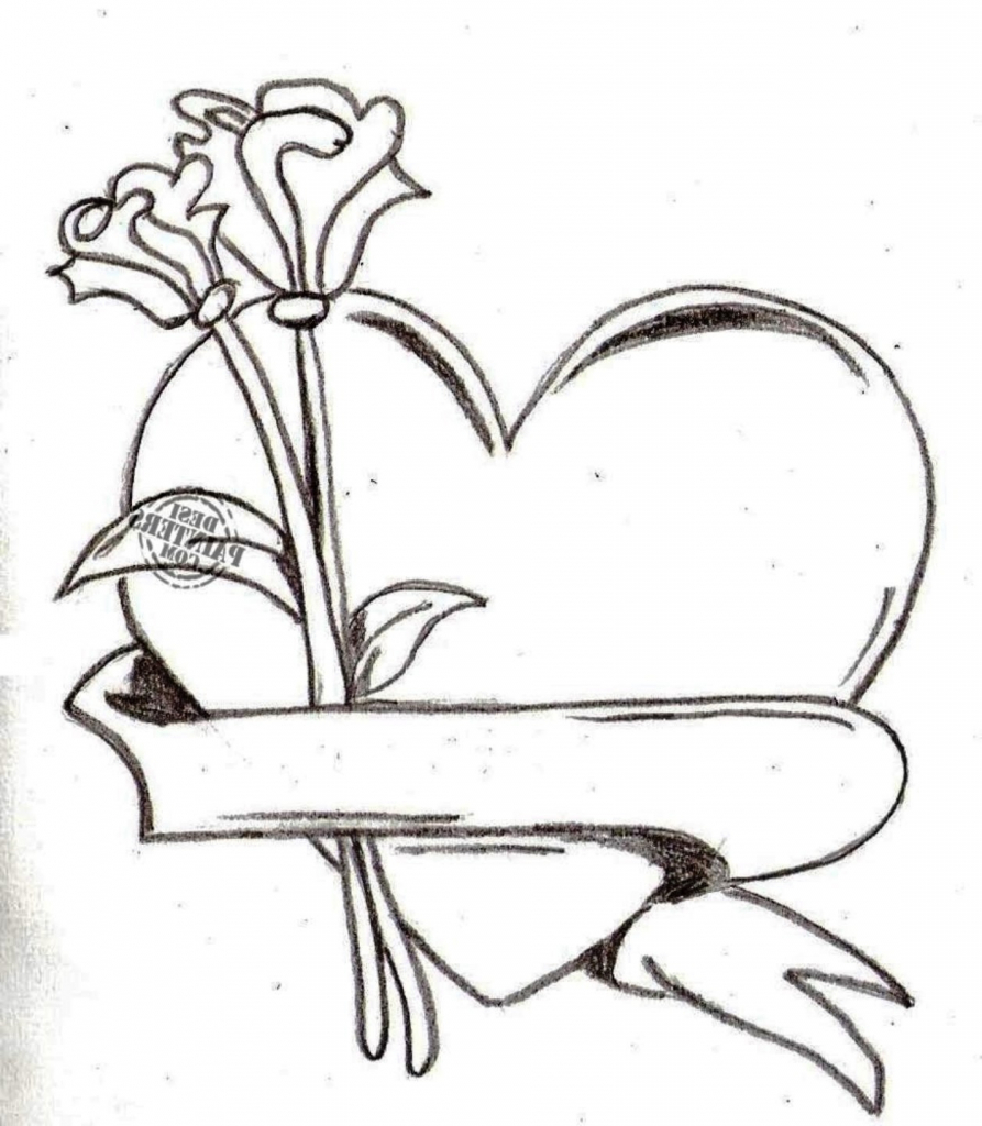 893x1024 Heart Pencil Sketch Heart Pencil Sketch