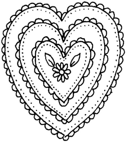 427x480 Heart Shaped Ornament Coloring Page Free Printable Coloring Pages
