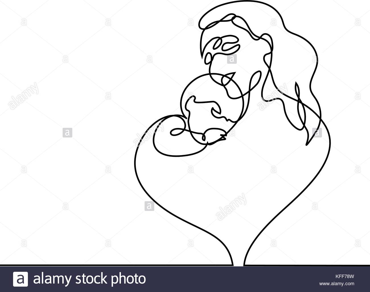 1300x1026 Logo With Mother Holding Her Baby With Heart Shape. Continuous