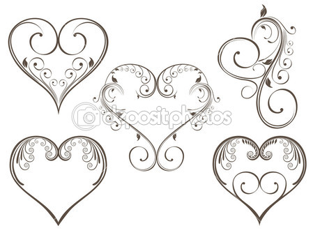 449x337 Vector Illustration Of Vintage Design Heart Shape For Valentine