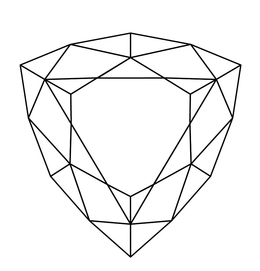 Heart Shaped Diamond Drawing at GetDrawings | Free download